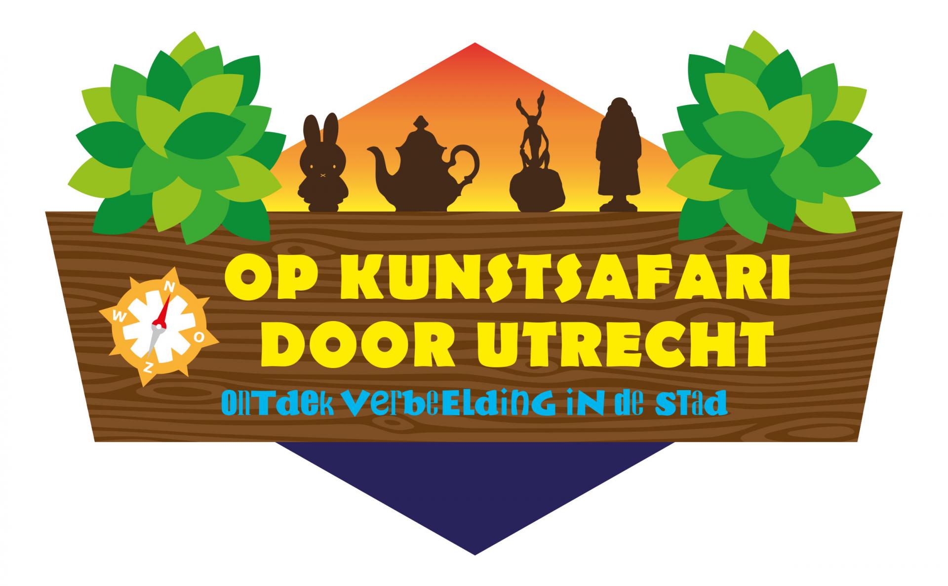 logo van de tentoonstelling Op Kunstsafari door Utrecht