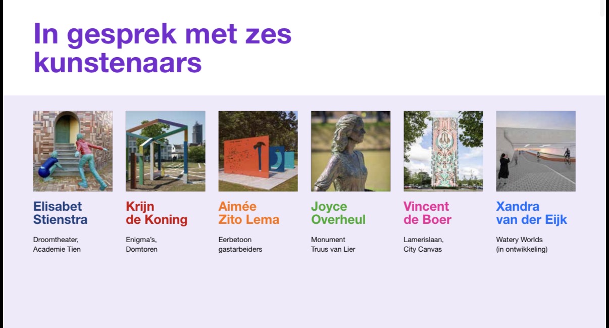 6 afbeeldingen van kunstwerken in Utrecht